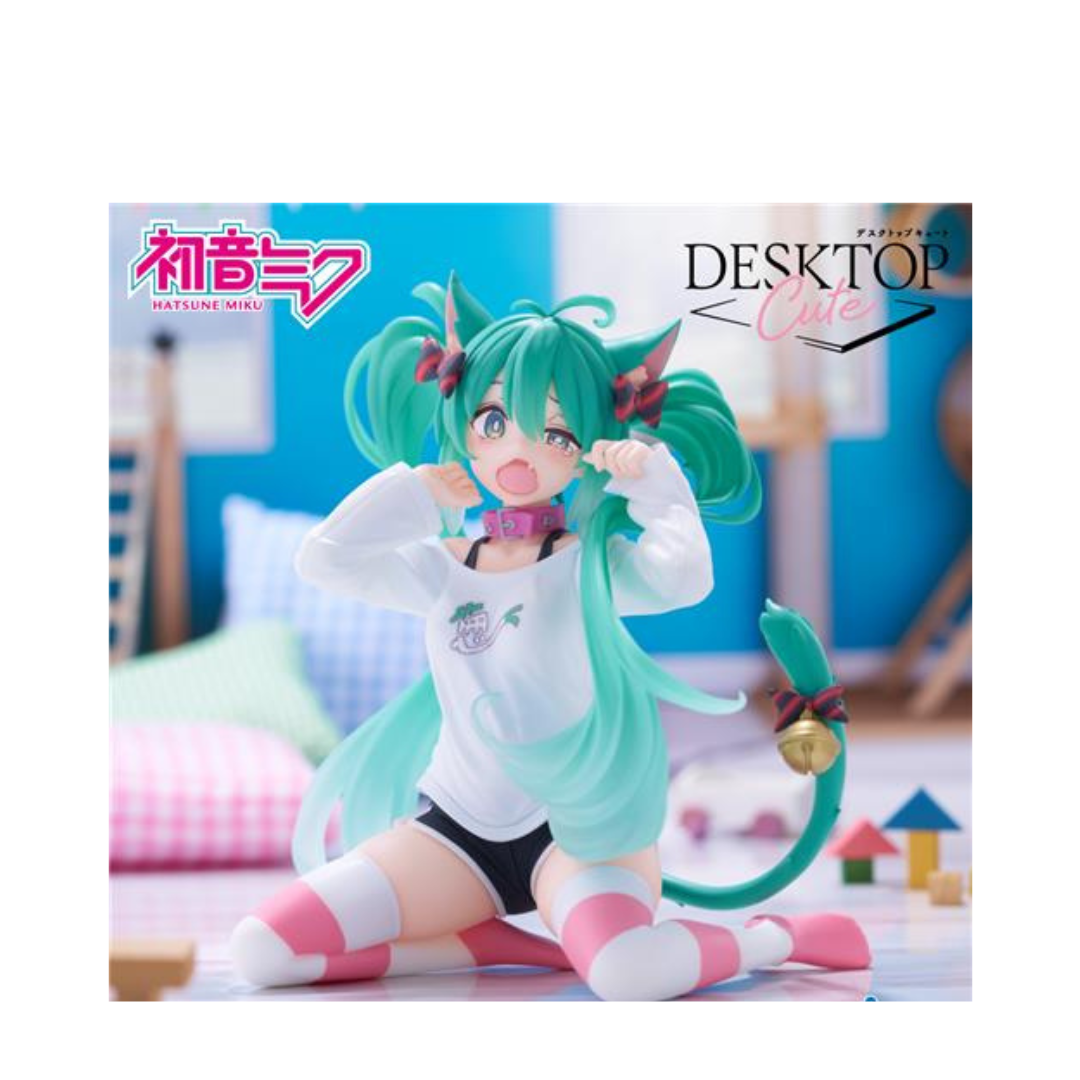 Figurine Miku Hatsune Desktop Cute Figure Cat Ear T-Shirt Ver.