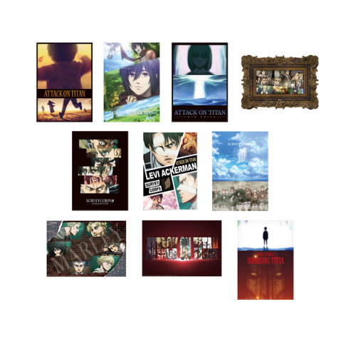 goodies Ichiban Attaque des Titans Rumble of the Earth : LOT DE 1O CLEAR FILES