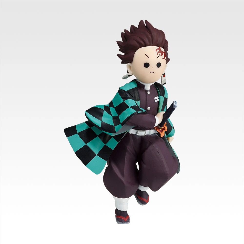 Ichiban Kuji Demon Slayer: Kimetsu no Yaiba ~ Lune Supérieure Deux ~ Figurine « techi-techi » de Tanjiro et Giyu (Lot D)