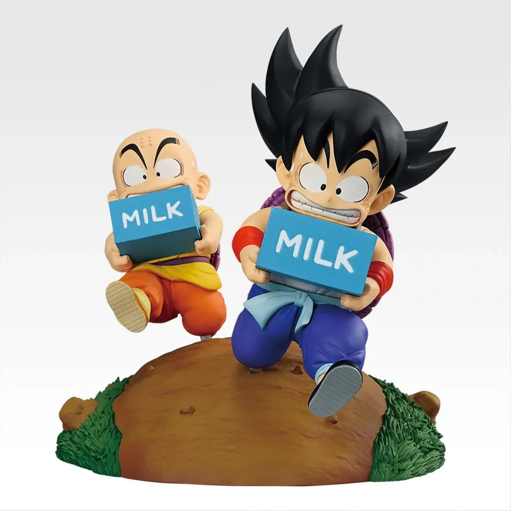 Figurine Loterie Ichiban Kuji Dragon Ball: Fantastic Adventure 2 Prix A : Figurines de Goku et Krilin livrant du lait (A)