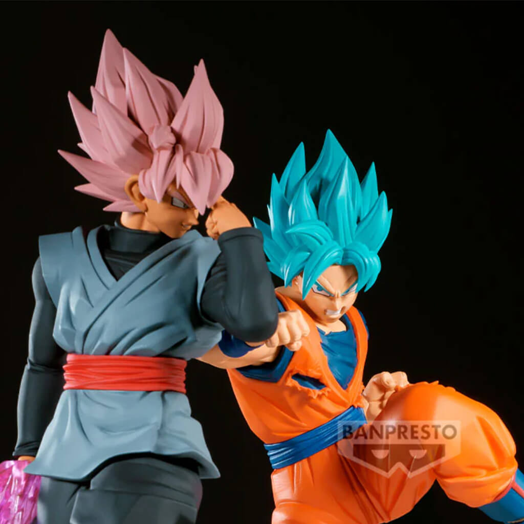 DRAGON BALL SUPER - FIGURINES SON GOKU SSJ BLUE VS BLACK GOKU SSJ ROSE MATCH MAKERS