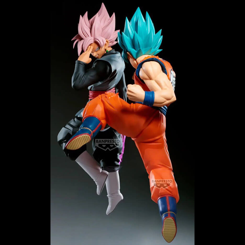 DRAGON BALL SUPER - FIGURINES SON GOKU SSJ BLUE VS BLACK GOKU SSJ ROSE MATCH MAKERS
