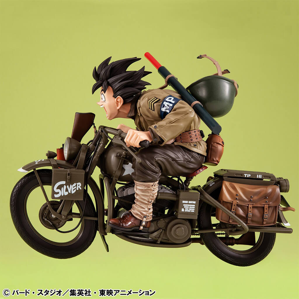 DRAGON BALL Z - FIGURINE SON GOKU & BIKE DESKTOP REAL McCOY EX