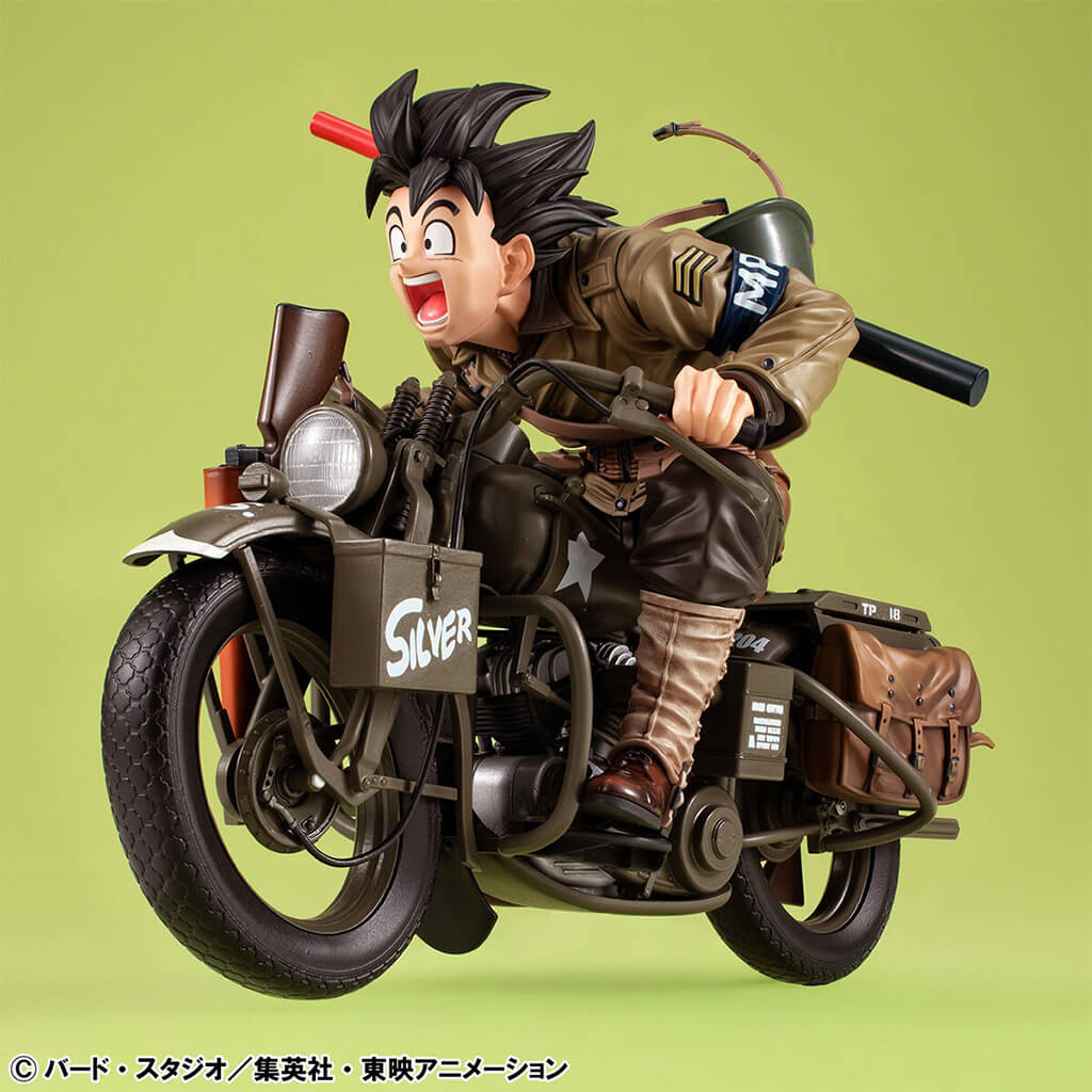 DRAGON BALL Z - FIGURINE SON GOKU & BIKE DESKTOP REAL McCOY EX