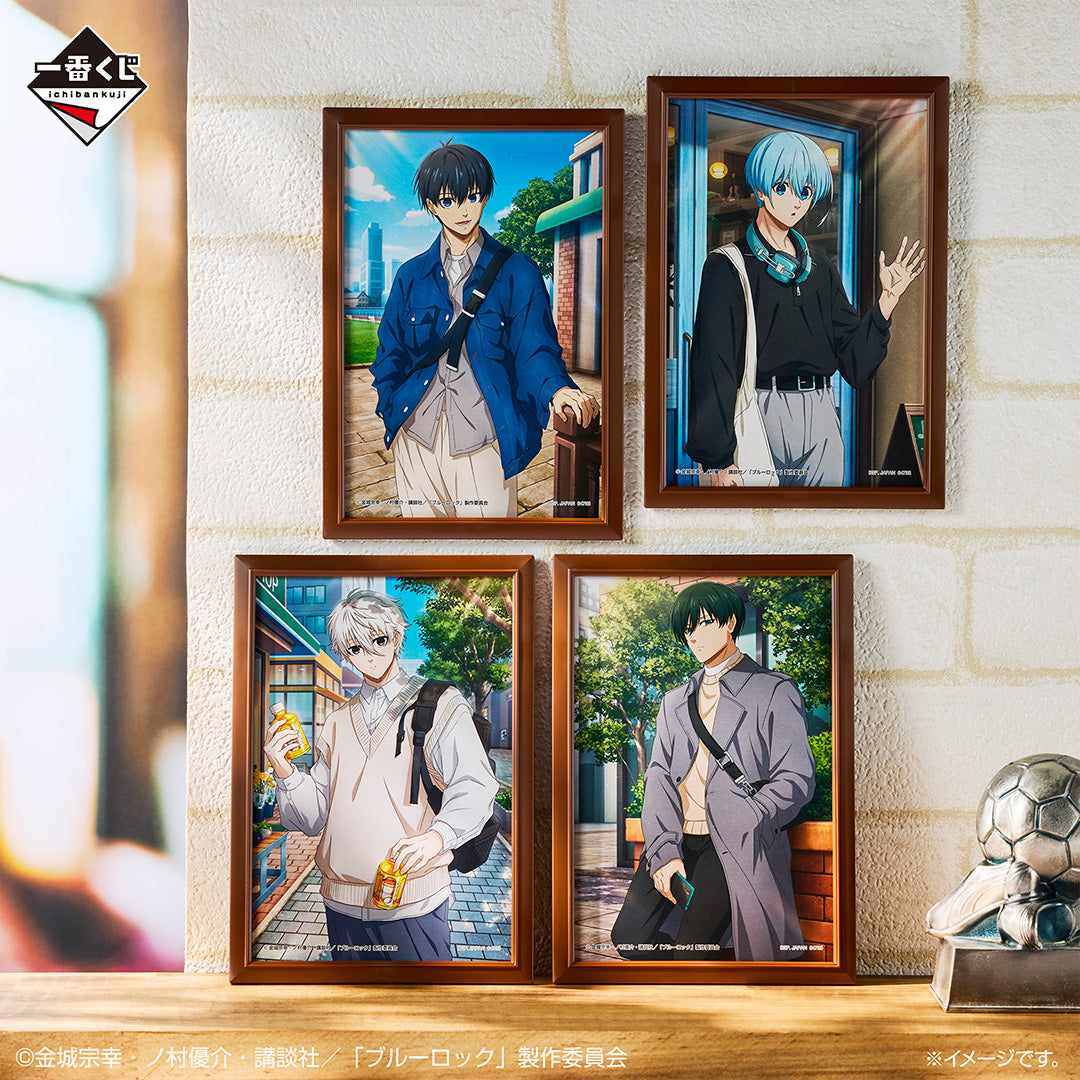 Figurine Loterie Ichiban Kuji Blue Lock: La détermination pour la bataille décisive: Dessin inédit — ensemble de planches encadrées (Last one)