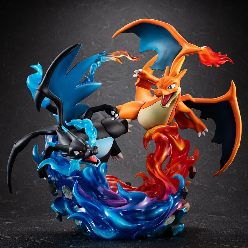 POKEMON - FIGURINE MEGA CHARIZARD X & MEGA CHARIZARD Y PALKIA GEMEX SERIES
