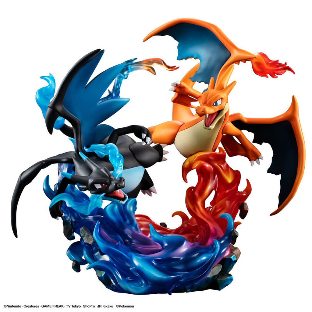 POKEMON - FIGURINE MEGA CHARIZARD X & MEGA CHARIZARD Y PALKIA GEMEX SERIES