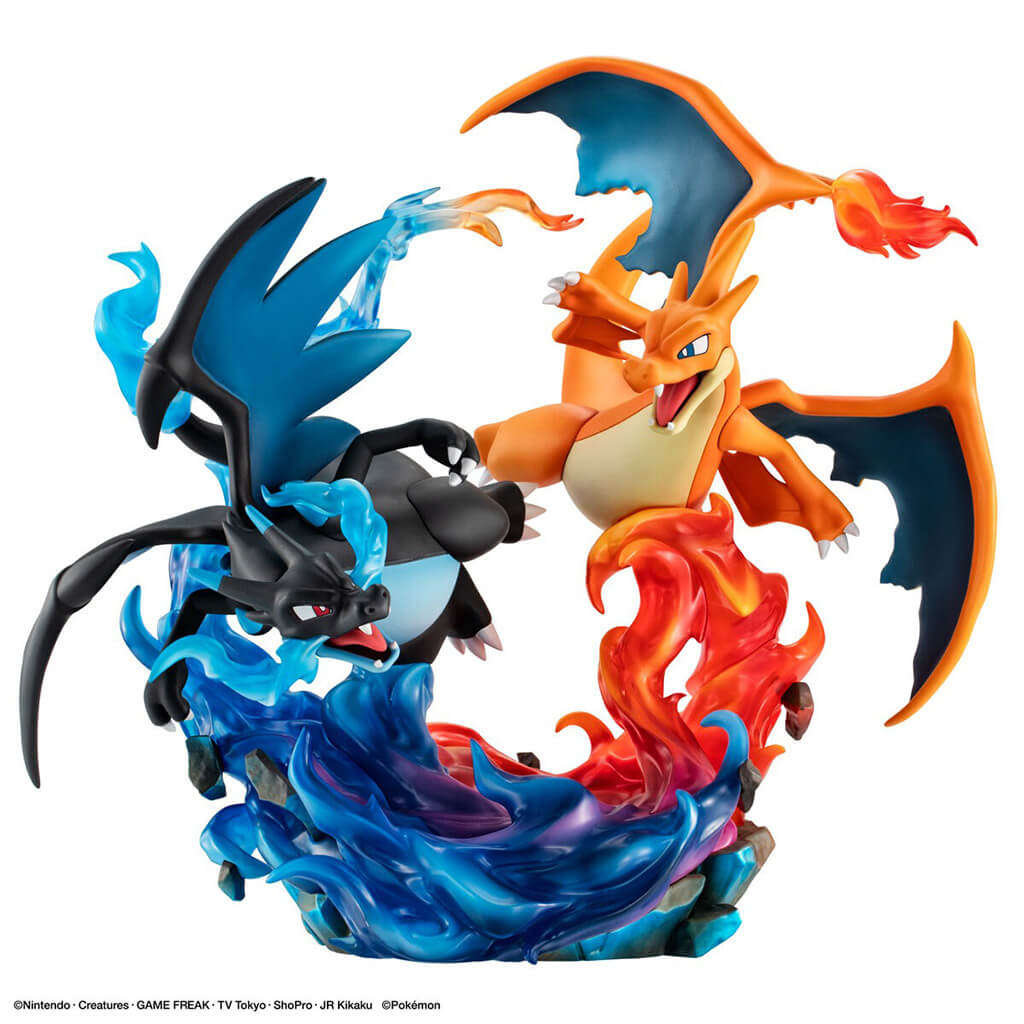 POKEMON - FIGURINE MEGA CHARIZARD X & MEGA CHARIZARD Y PALKIA GEMEX SERIES