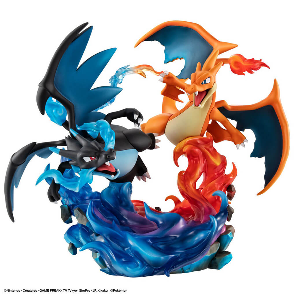 POKEMON - FIGURINE MEGA CHARIZARD X & MEGA CHARIZARD Y PALKIA GEMEX SERIES