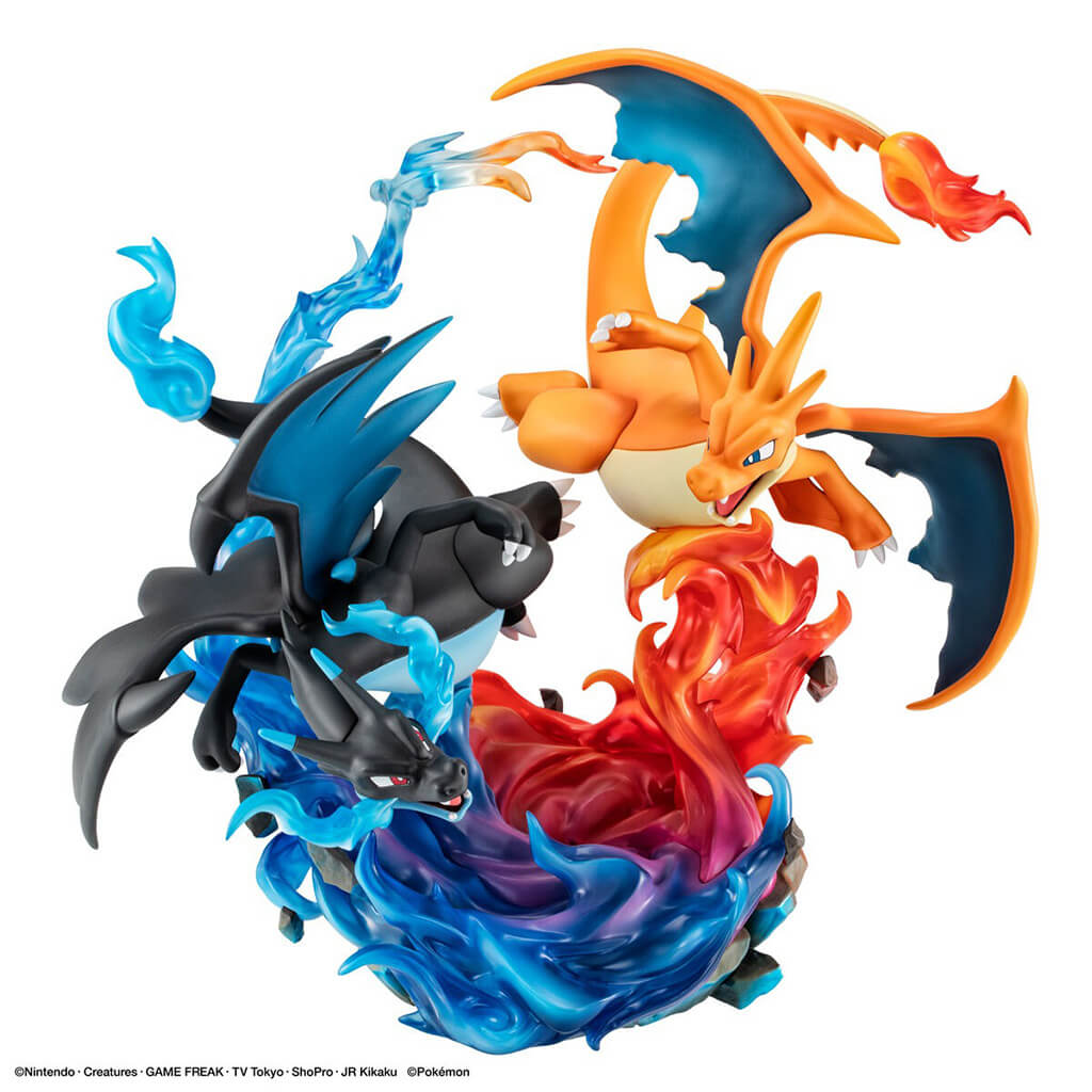 POKEMON - FIGURINE MEGA CHARIZARD X & MEGA CHARIZARD Y PALKIA GEMEX SERIES