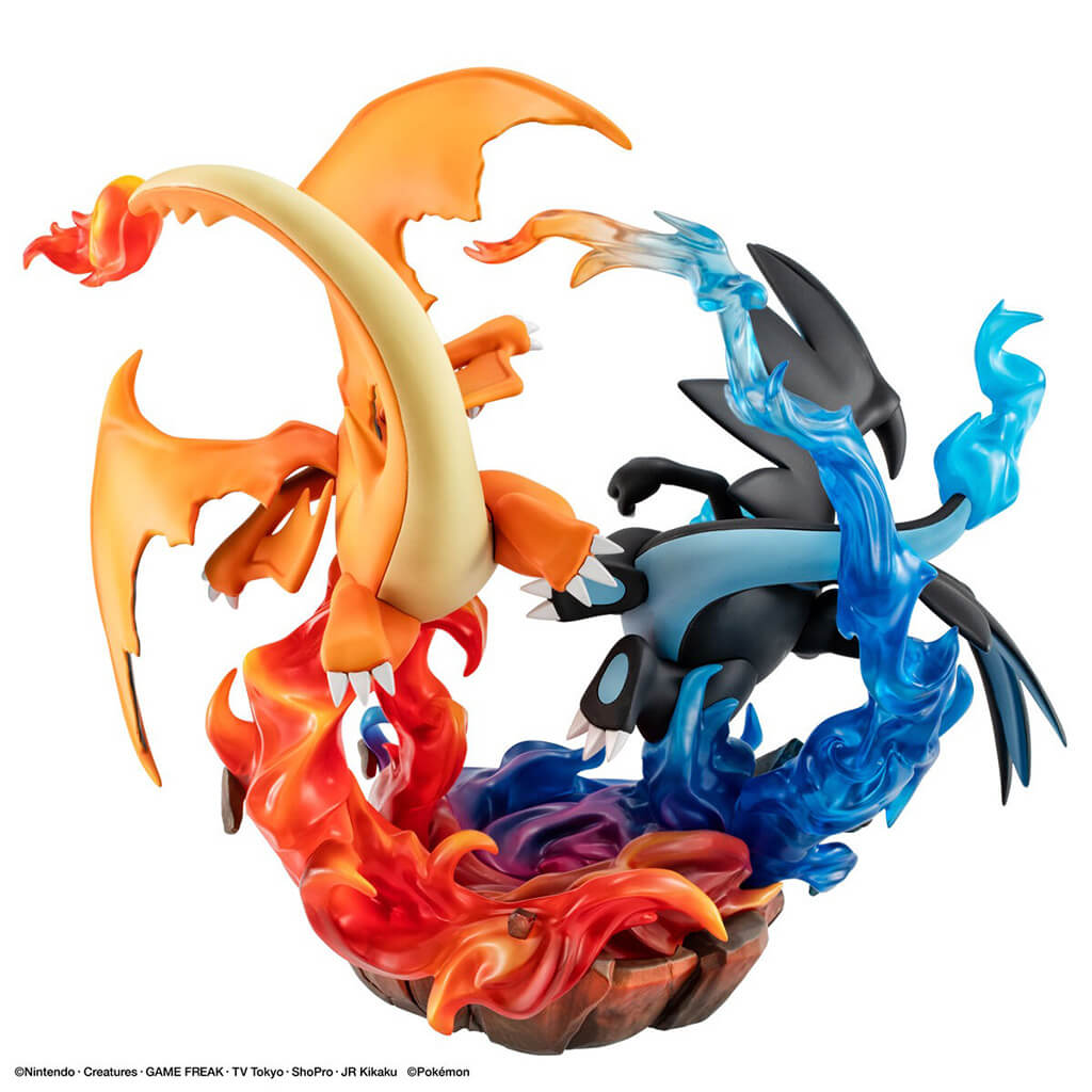 POKEMON - FIGURINE MEGA CHARIZARD X & MEGA CHARIZARD Y PALKIA GEMEX SERIES