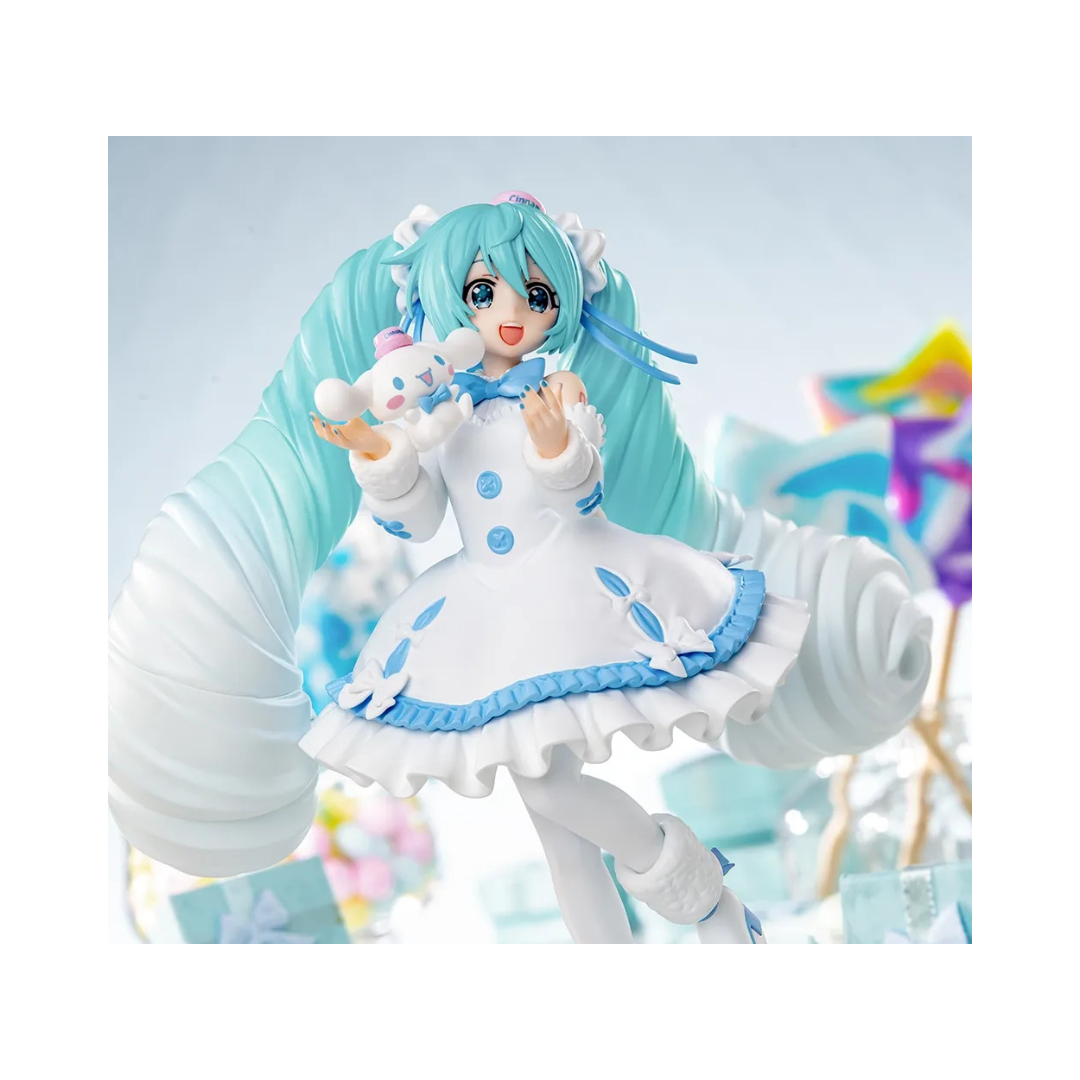 Figurine Miki Hatsune Luminasta Miku x Cinnamonroll White Dress Ver.