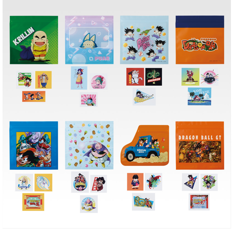 Goodies Ichiban Kuji Dragon Ball Snap Collection 2 : Sacs et Stickers (Lot I)