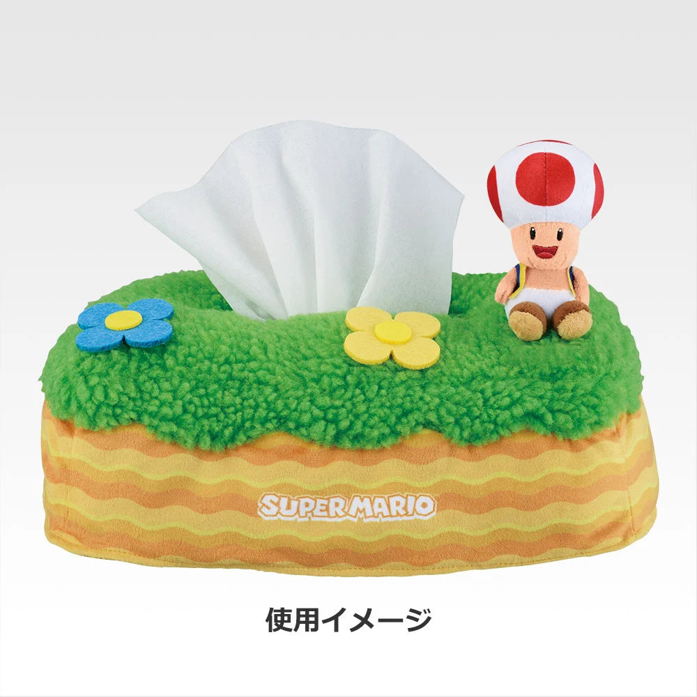 Figurine Loterie Ichiban Kuji Super Mario – Toujours ensemble : Mario et ses amis: La boîte à mouchoirs de Kinopio (B)