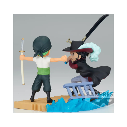 Figurine One Piece World Collectable Log Stories Roronoa Zoro vs Dracule Mihawk