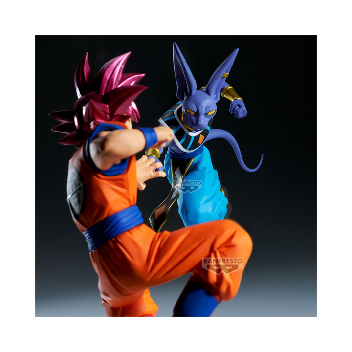 Figurine Prize Match Makers Beerus vs Super Saiyan God Son Goku