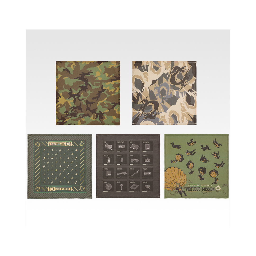 Goodie Ichiban METAL GEAR SOLID Δ: SNAKE EATER: Survival Handkerchief Set des 5