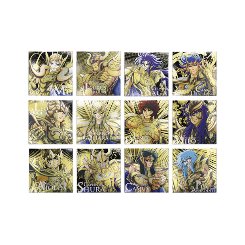 Goodies Ichiban Saint Seiya Gold Saints: Metalic Shikishi Set des 12