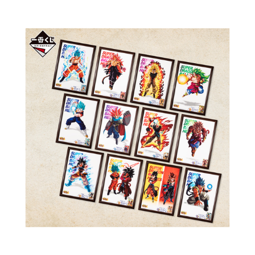 Goodie Ichiban Kuji Dragon Ball SUPER DRAGONBALL HEROES 5th MISSION: Clear Poster Set des 12